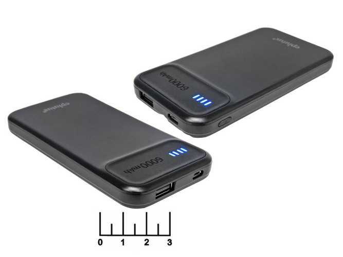 Power Bank USB 5V 2A 6Ah - вход micro USB PB-61