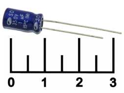 Конденсатор электролитический ECAP 1 мкФ 350В 1/350V 0511 85C (SD)