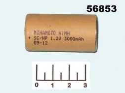 Аккумулятор 1.2V 3A Ni-MH SC/HP MH-3000SC Minamoto