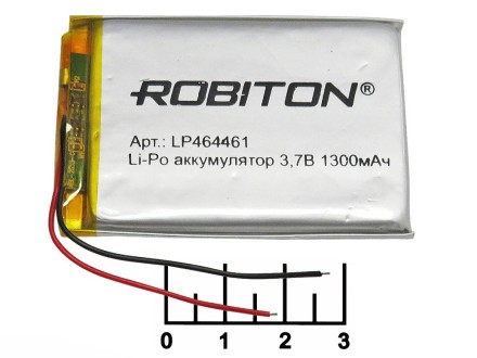 Аккумулятор 3.7V 1.3A 62*42.5*5 LP464461 Lithium polymer Robiton