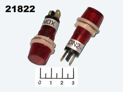 Лампа 220V в плафоне красная XDN2