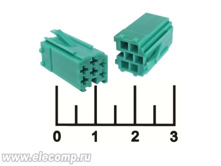 Корпус разъема mini ISO 6pin (зеленый)