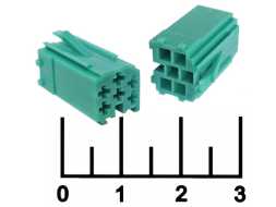 Корпус разъема mini ISO 6pin (зеленый)