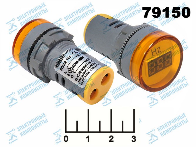 Частотомер 0-100Гц AC TO22-HZ желтый 22мм (28мм)