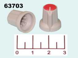 Ручка на вал 5.5мм серо-красная RR4836