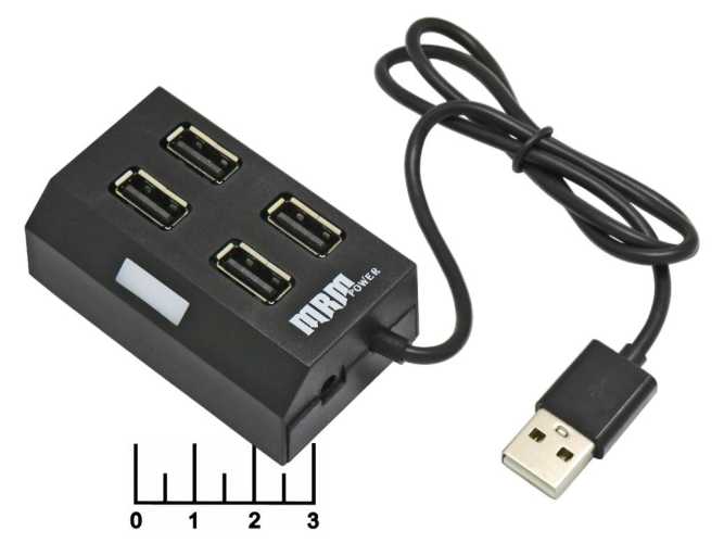 USB Hub 4 port MRM JC517 (черный, белый)