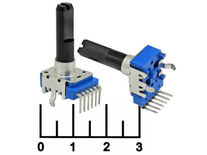 Резистор переменный 2*50 кОм (6pin) RV112BCF-40-30A-B50K WH1211(+84) (S2661)