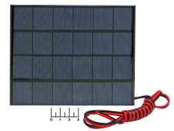 Солнечная батарея 110*136мм 6V 0.33A 2W с выводами 1м