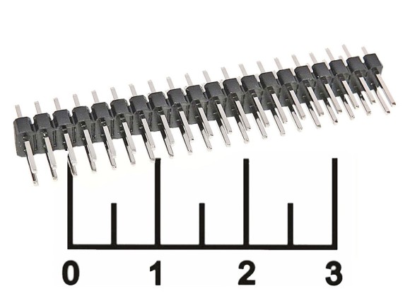 Разъем PLD-40 штекер шаг 2.54мм черный