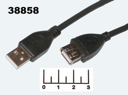 Шнур USB-USB A гнездо 1.8м Gembird/Cablexpert (серый)