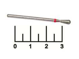 Бор-фреза груша 2.3мм алмазный красный (856.104.237.070.033)