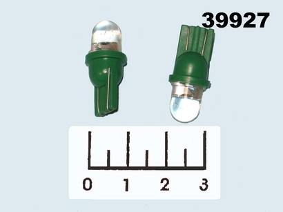 Лампа светодиодная 12V T10 зеленая 8мм 60гр