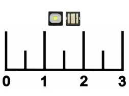 Светодиод LED 5W 3.5V 6000K белый холодный 3838 HWQP (black flat)