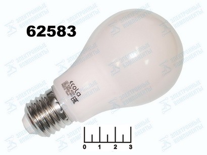 Лампа светодиодная 220V 9.2W E27 4000K белый A60 Ecola (60*111) K7LV92ELB