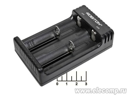 Зарядное устройство для литиевых элементов 4.2V 1A 2*18650 + micro USB Robiton LI-2