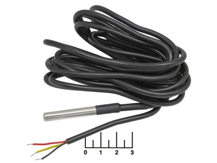 Датчик температуры цифровой для Arduino кабель 3м (DS18B20)