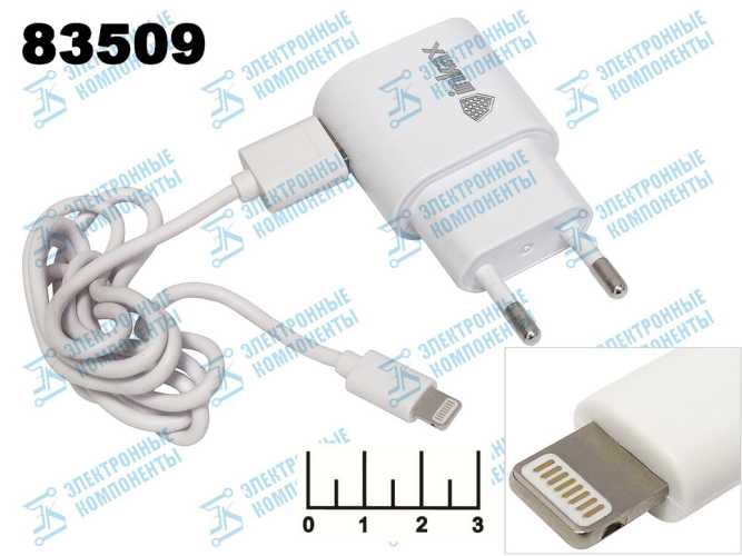 Сетевое зарядное устройство USB 5V 1A (шнур Lightning) CD-08