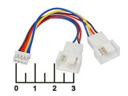 Переходник 4pin 2 штекера/4pin гнездо (для вентиляторов)