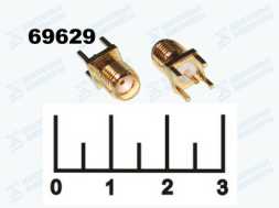 Разъем SMA гнездо на плату gold (SMA-J)