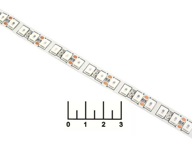 Светодиодная лента 12V синяя 2.5см (28.8W/120LED/1м) 10мм 5054