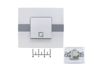 Выключатель 1-клавишный Mono белый (101-010201-100)