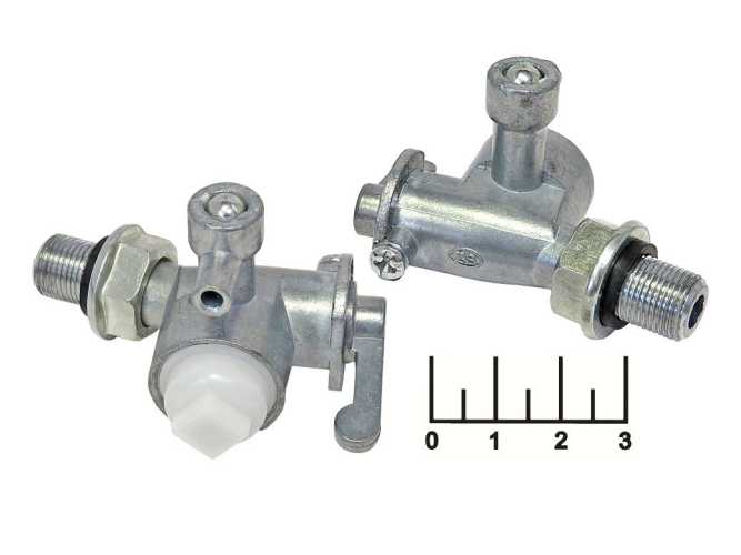 Кран для бака бензогенератора 10мм №010322(M12) резьба наружная