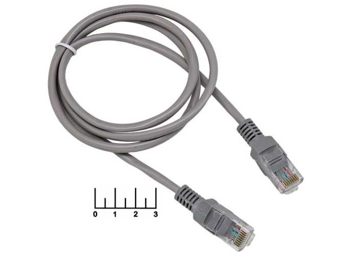 Шнур 8P8C-8P8C (RJ-45) 1м Premier (патч-корд) (UTP) (5-970)