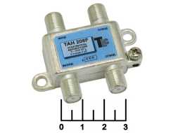 Телевизионный антенный разветвитель 2WAY 5-1000 MHz 8dB проходной ТАН-208F