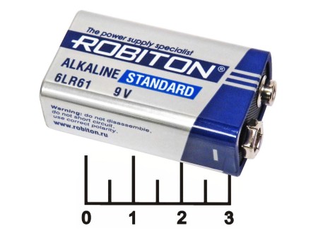 Батарейка 6F22-9V Robiton Alkaline Standart 6LR61