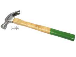 Молоток + гвоздодер с деревянной ручкой 25см Tundra (882004)