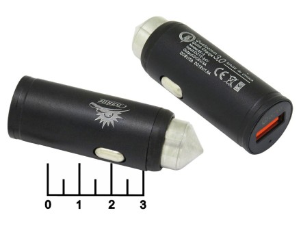Автомобильное зарядное устройство USB 5V 3A QC-3.0 RJ-12/T-05