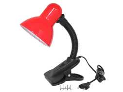 Светильник для лампы E27 на прищепке с выключателем N-212 Эра (красный)
