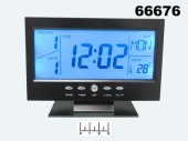Часы цифровые + термометр №8082