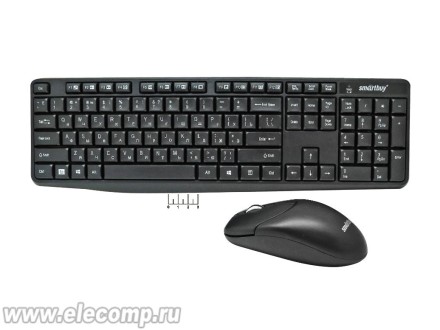 Комплект клавиатура+мышь USB беспроводной Smartbuy SBC-235380AG-K (черный)