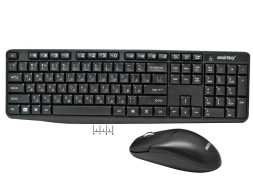 Комплект клавиатура+мышь USB беспроводной Smartbuy SBC-235380AG-K (черный)