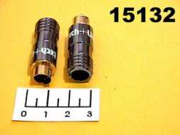 Разъем mini DIN 4pin штекер gold+графит