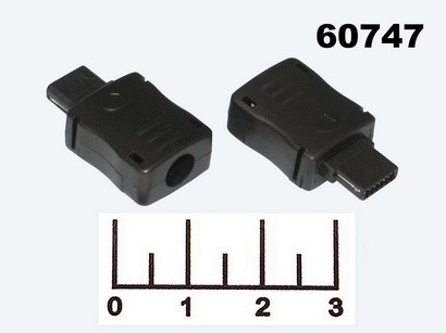 Разъем питания mini USB 12pin штекер на кабель в корпусе