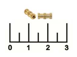 Втулка с внутренней резьбой М2*8*3.5 латунь