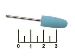 Бор для полировки 2.3мм конус с закругленным концом резиновый голубой