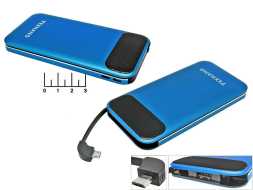 Power Bank USB 5V 2.1A 10Ah - вход micro USB+Type C-выход micro USB+Lightning+Type C Texnano S1
