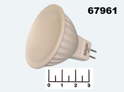 Лампа светодиодная 12V 5W MR16 GU5.3 3000K белый теплый матовая Navigator (белый корпус)