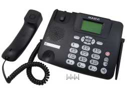 Телефон проводной GSM Maxvi RT-02 2 SIM-карты (черный)