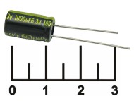 Конденсатор электролитический ECAP 1000мкФ 6.3В 1000/6.3V 0814 105C (WL)