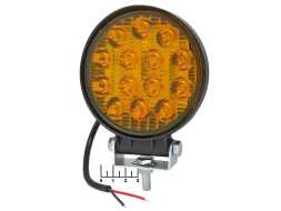 Прожектор светодиодный 12-24V 14W 14LED желтый 3 режима круглый 101.3738