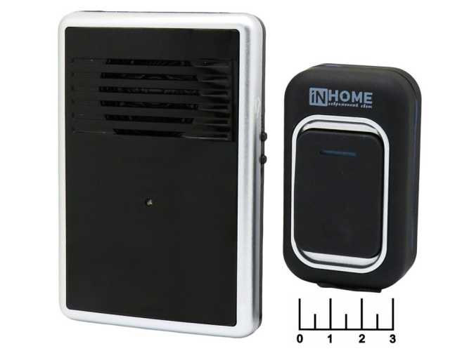 Звонок 3AA/23A INHOME ЗБ-10 беспроводной 38 мелодии (3АА/23А)