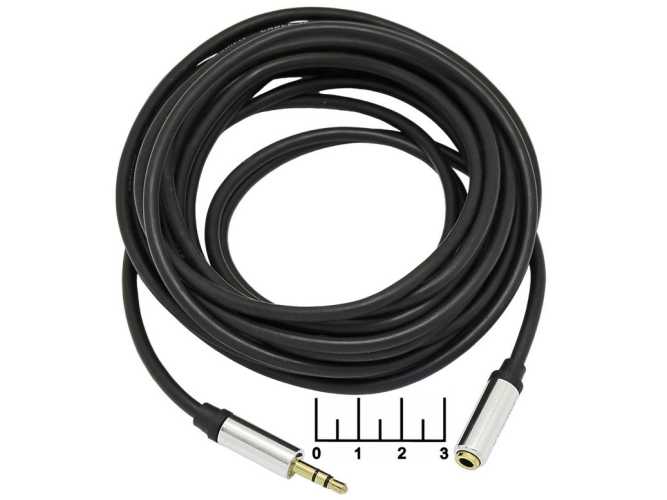 Шнур AUD 3.5-AUD 3.5 гнездо стерео 5м gold металл Premier (5-333)