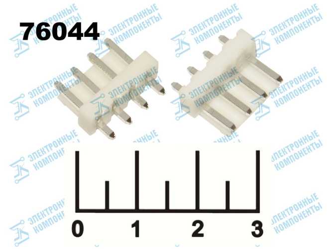 Разъем 4pin штекер PWL2-04 3.96мм