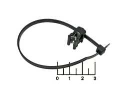 Стяжка 198*4.8мм черная с фиксатором 04