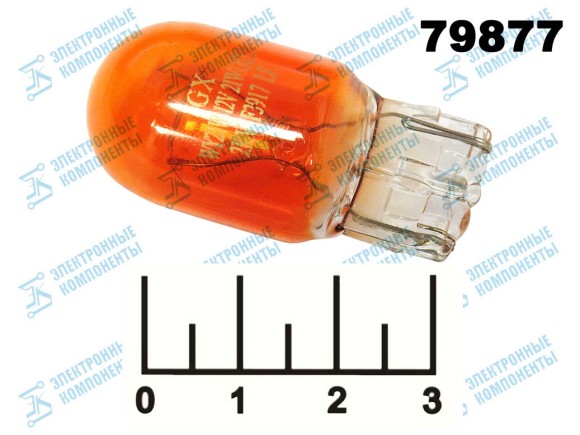Лампа 12V 21W W3*16Q WY21W оранжевая (1987302222)