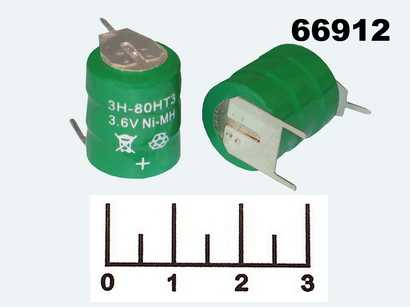 Аккумулятор 3.6V 0.08A 3H-80HT3 Ni-MH (3 вывода)